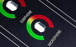 Reference Aluminum front panels with under-anodized printing